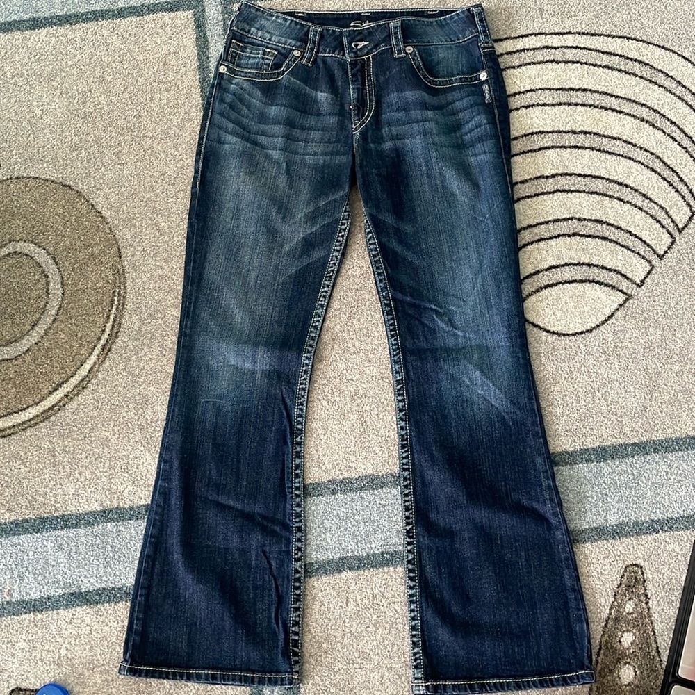 Ladies Silver Jeans Suki Boot Cut Size 32/32